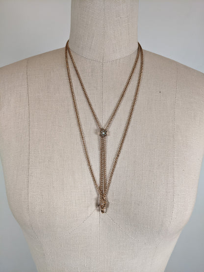 1890s-1900s Opal + Pearl Star Slide Chain