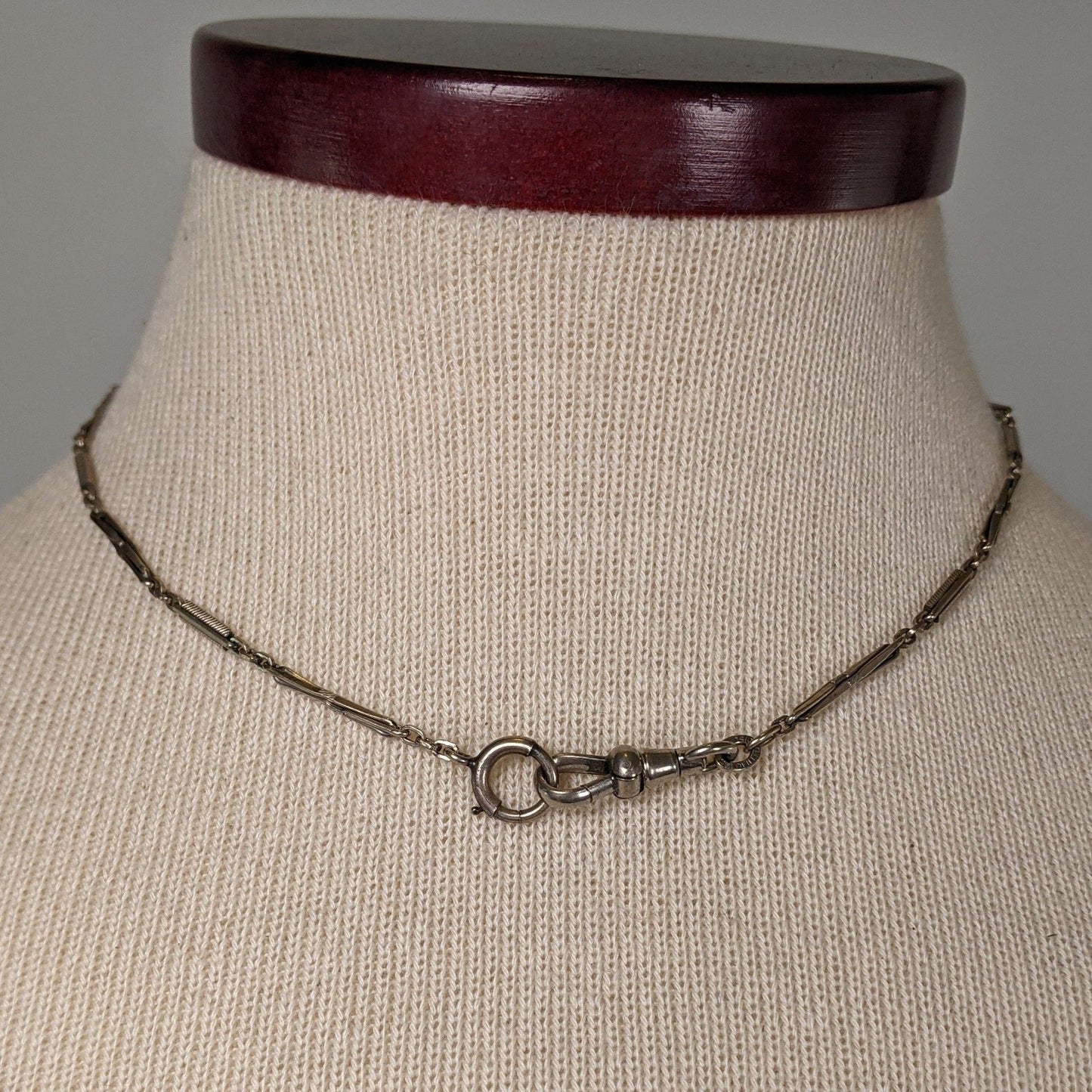 Late 19th C. White Gold Filled Chain