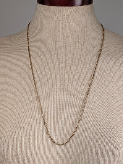 1910s-20s Quatrefoil Fancy Gold Filled Chain