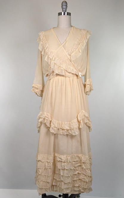 1910s Silk Chiffon Dress | Study / Display