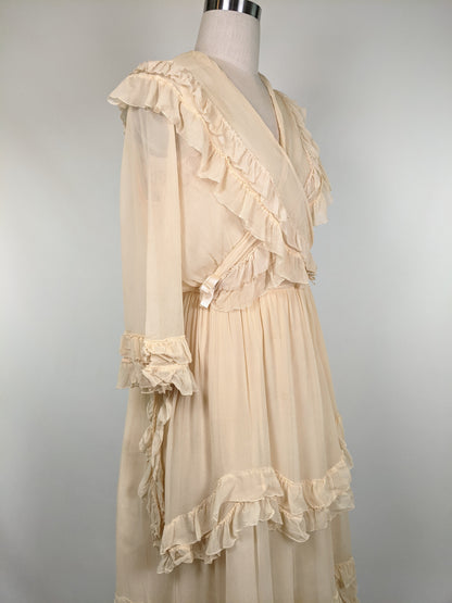 1910s Silk Chiffon Dress | Study / Display
