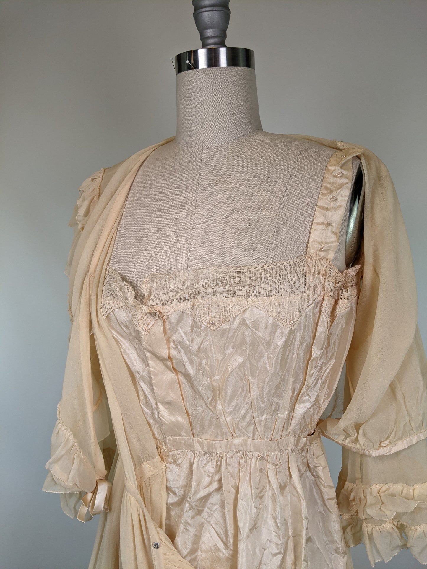 1910s Silk Chiffon Dress | Study / Display