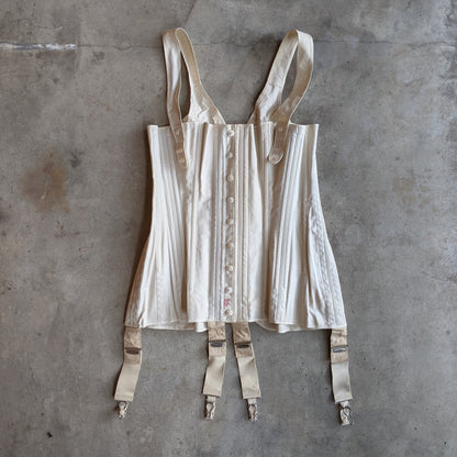 1910s Deadstock Ferris Corset | Sz 28