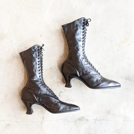 1920s Louis Heel Deadstock Boots | Approx Sz 7-7.5
