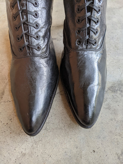 1920s Louis Heel Deadstock Boots | Approx Sz 7-7.5