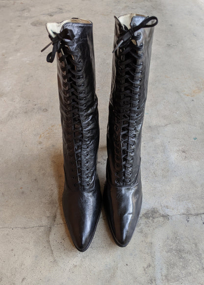1920s Louis Heel Deadstock Boots | Approx Sz 7-7.5