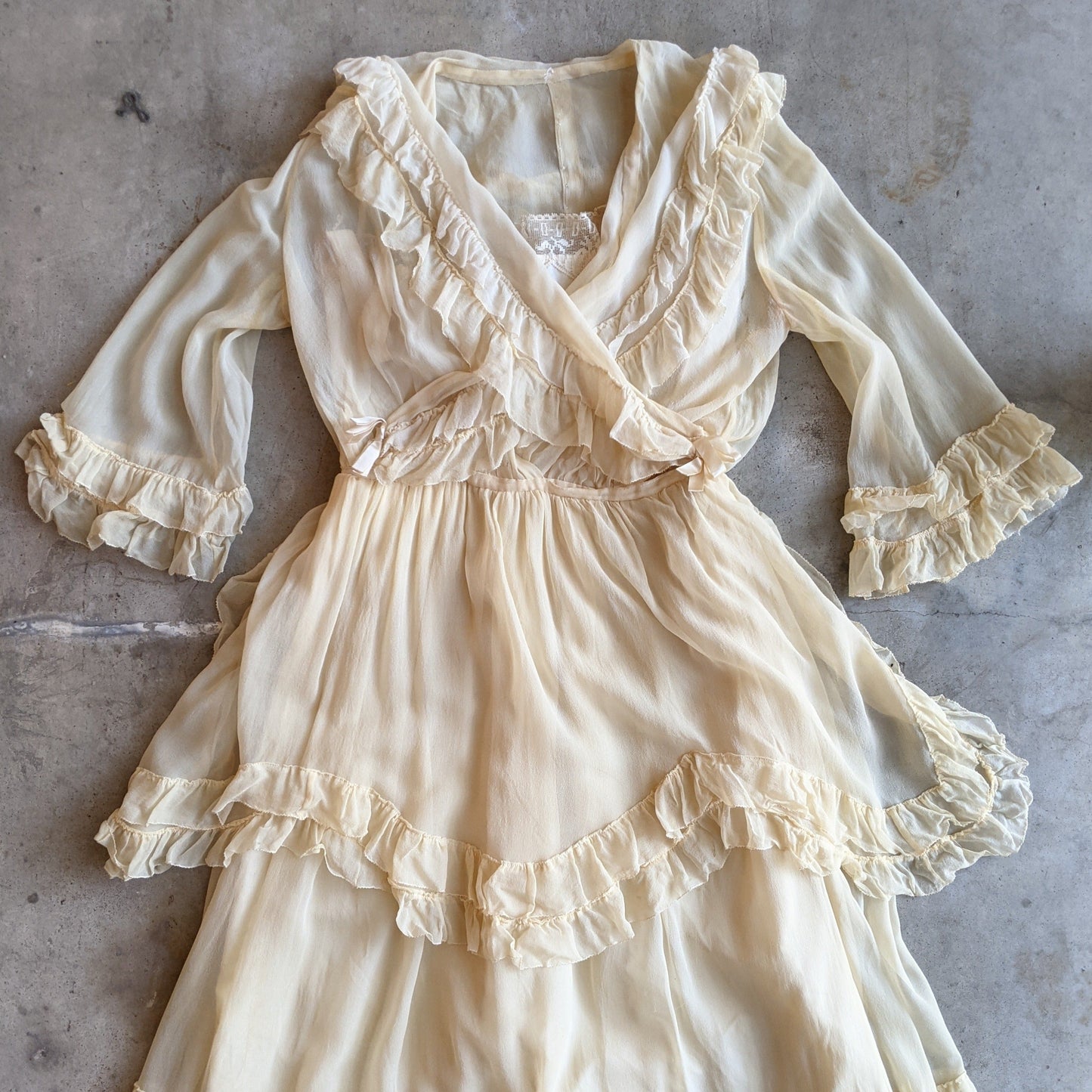 1910s Silk Chiffon Dress | Study / Display