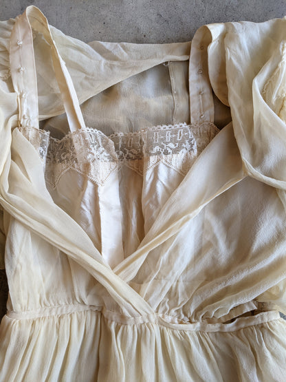 1910s Silk Chiffon Dress | Study / Display