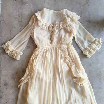 1910s Silk Chiffon Dress | Study / Display