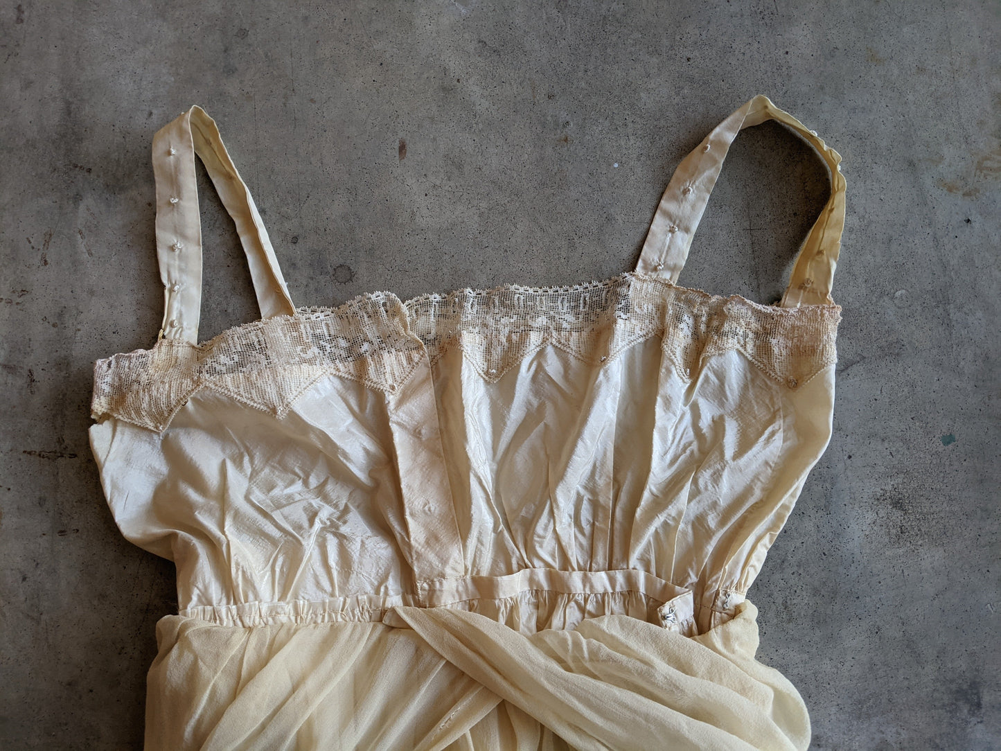 1910s Silk Chiffon Dress | Study / Display