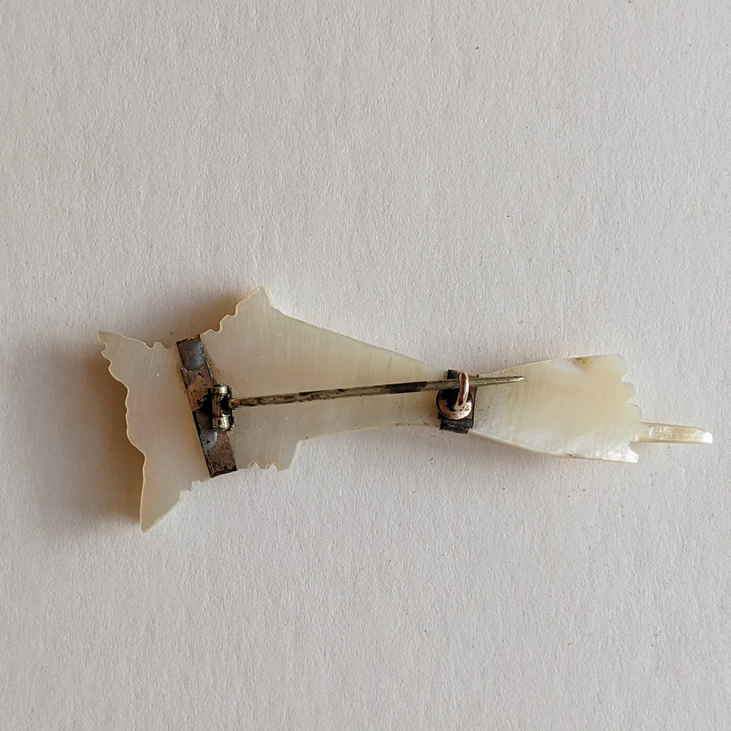 19th C. Mother of Pearl Hand Brooch