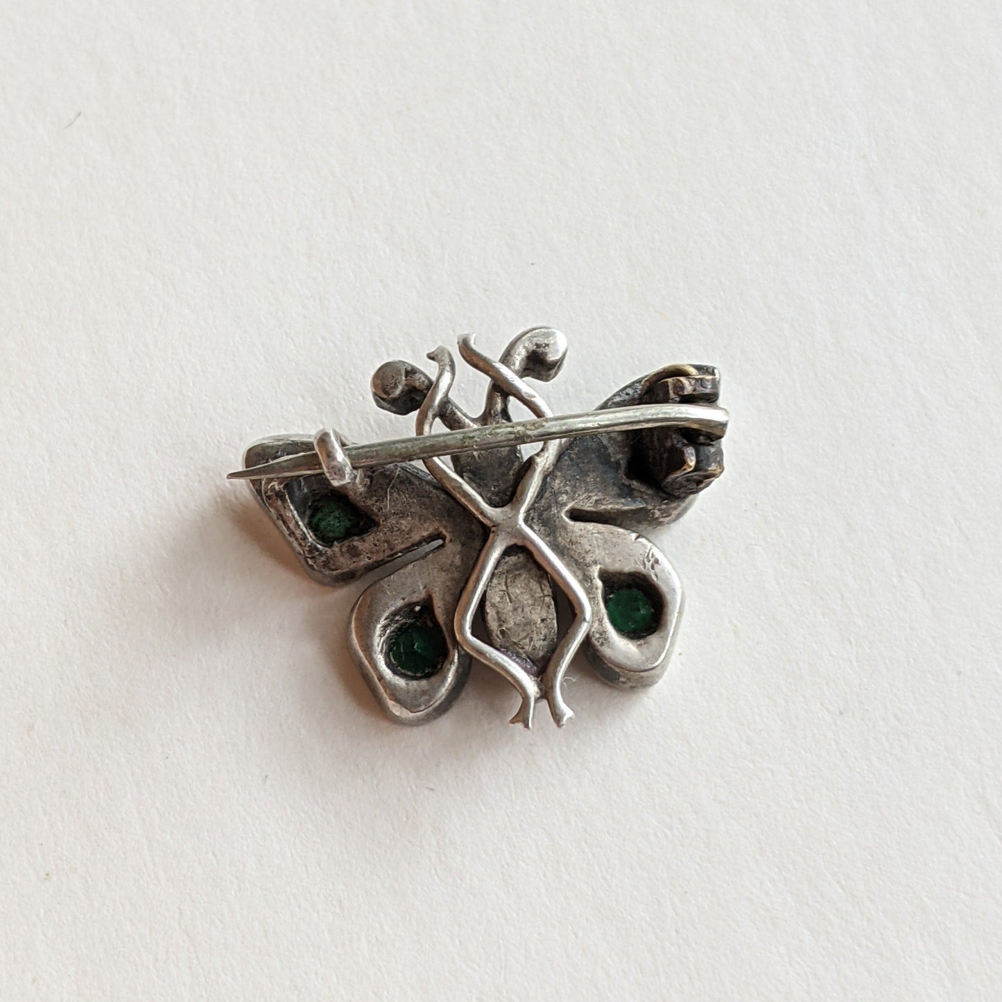 1900s Sterling Silver Butterfly Brooch