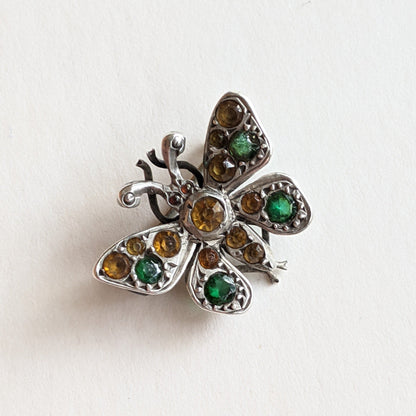 1900s Sterling Silver Butterfly Brooch