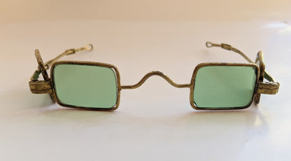 19th C. Green Tinted 4-Lens Eyeglasses
