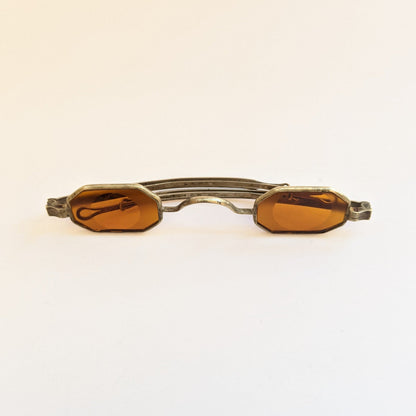 19th C. Orange Tinted Eyeglasses