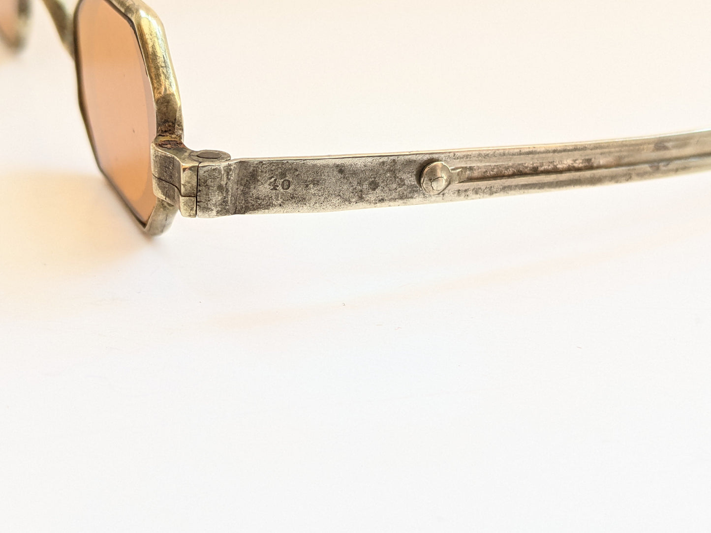 19th C. Orange Tinted Eyeglasses