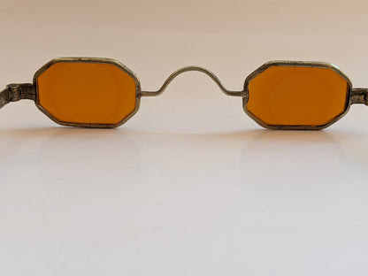 19th C. Orange Tinted Eyeglasses