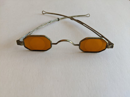 19th C. Orange Tinted Eyeglasses