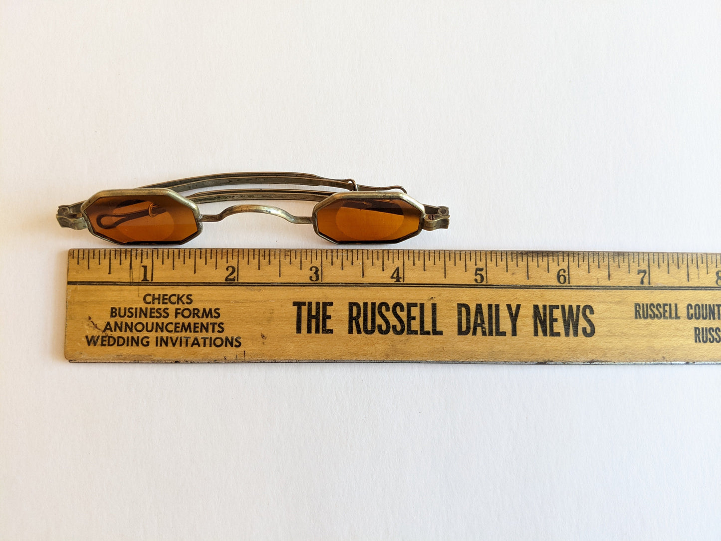 19th C. Orange Tinted Eyeglasses