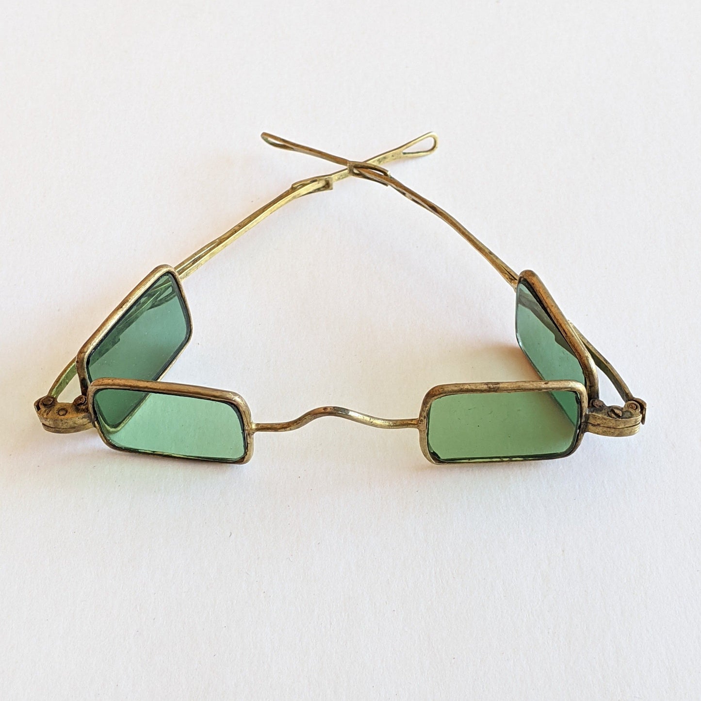 19th C. Green Tinted 4-Lens Eyeglasses
