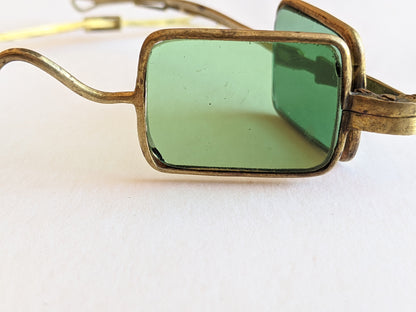 19th C. Green Tinted 4-Lens Eyeglasses