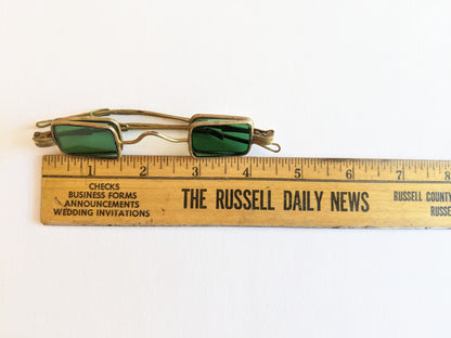 19th C. Green Tinted 4-Lens Eyeglasses