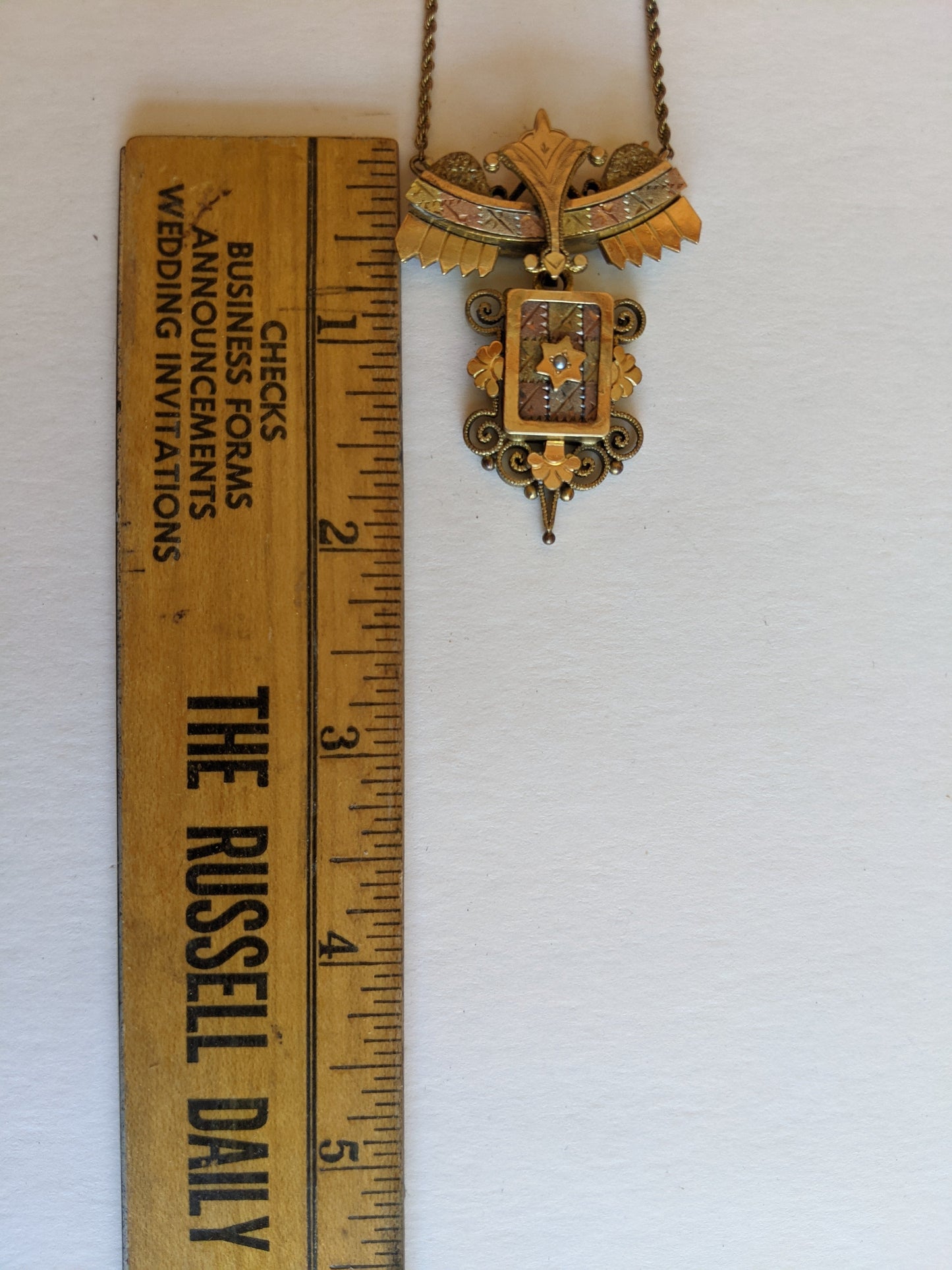 19th C. Etruscan Revival Locket Necklace