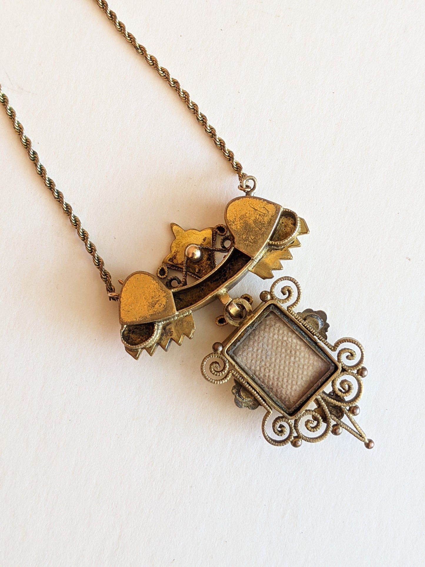 19th C. Etruscan Revival Locket Necklace