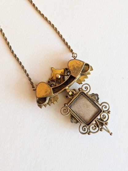 19th C. Etruscan Revival Locket Necklace