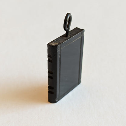 Victorian Whitby Jet Book Pendant
