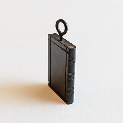 Victorian Whitby Jet Book Pendant