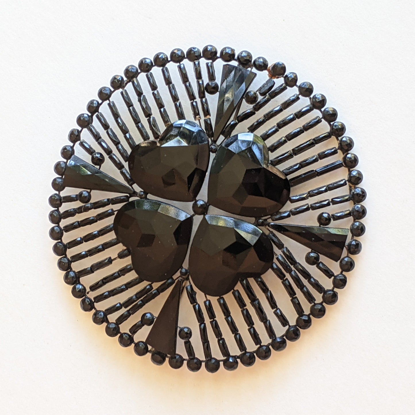 1900s-1910s Large French Jet Brooch