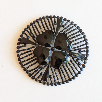 1900s-1910s Large French Jet Brooch