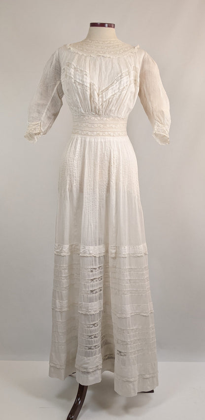 1900s Lingerie Dress | 23" Waist