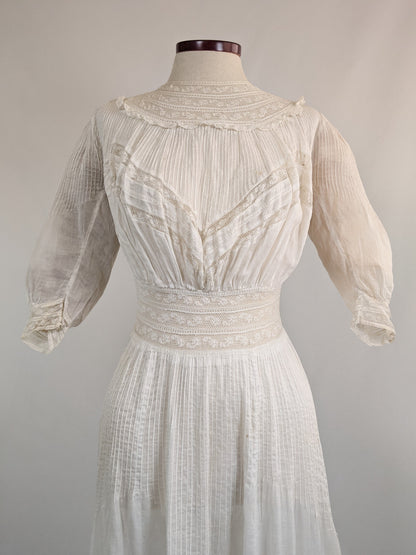 1900s Lingerie Dress | 23" Waist