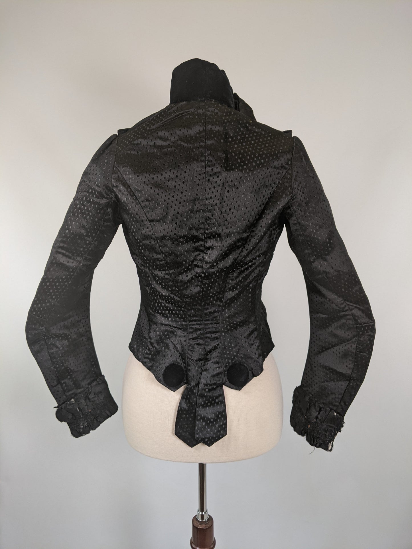 1880s Silk + Velvet Bodice