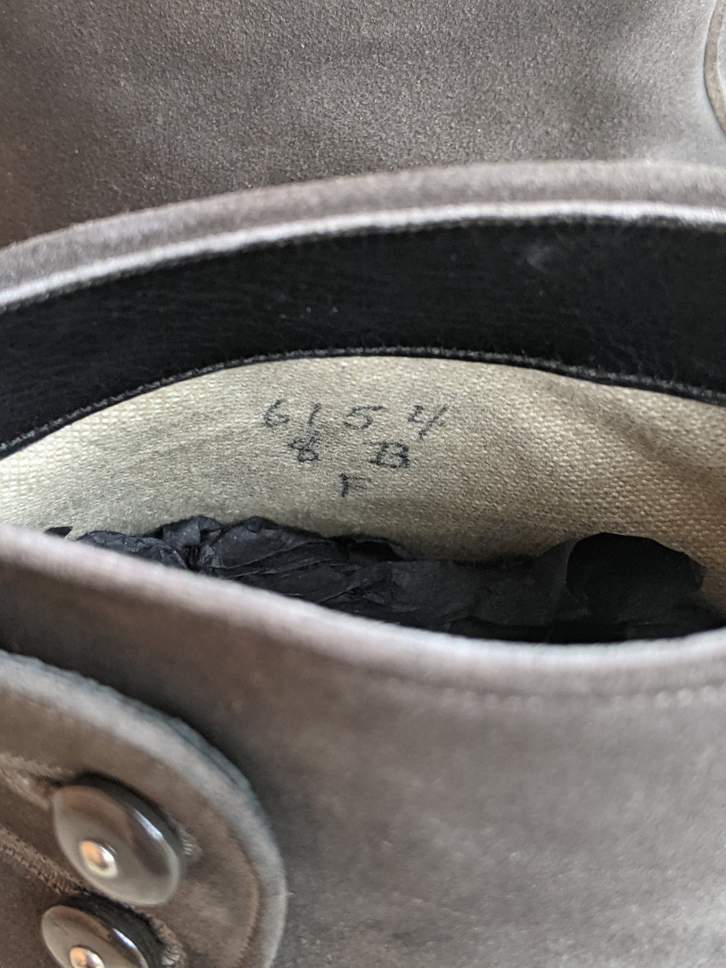 1910s Side Button Grey + Black Shoes | Sz 8 Men's