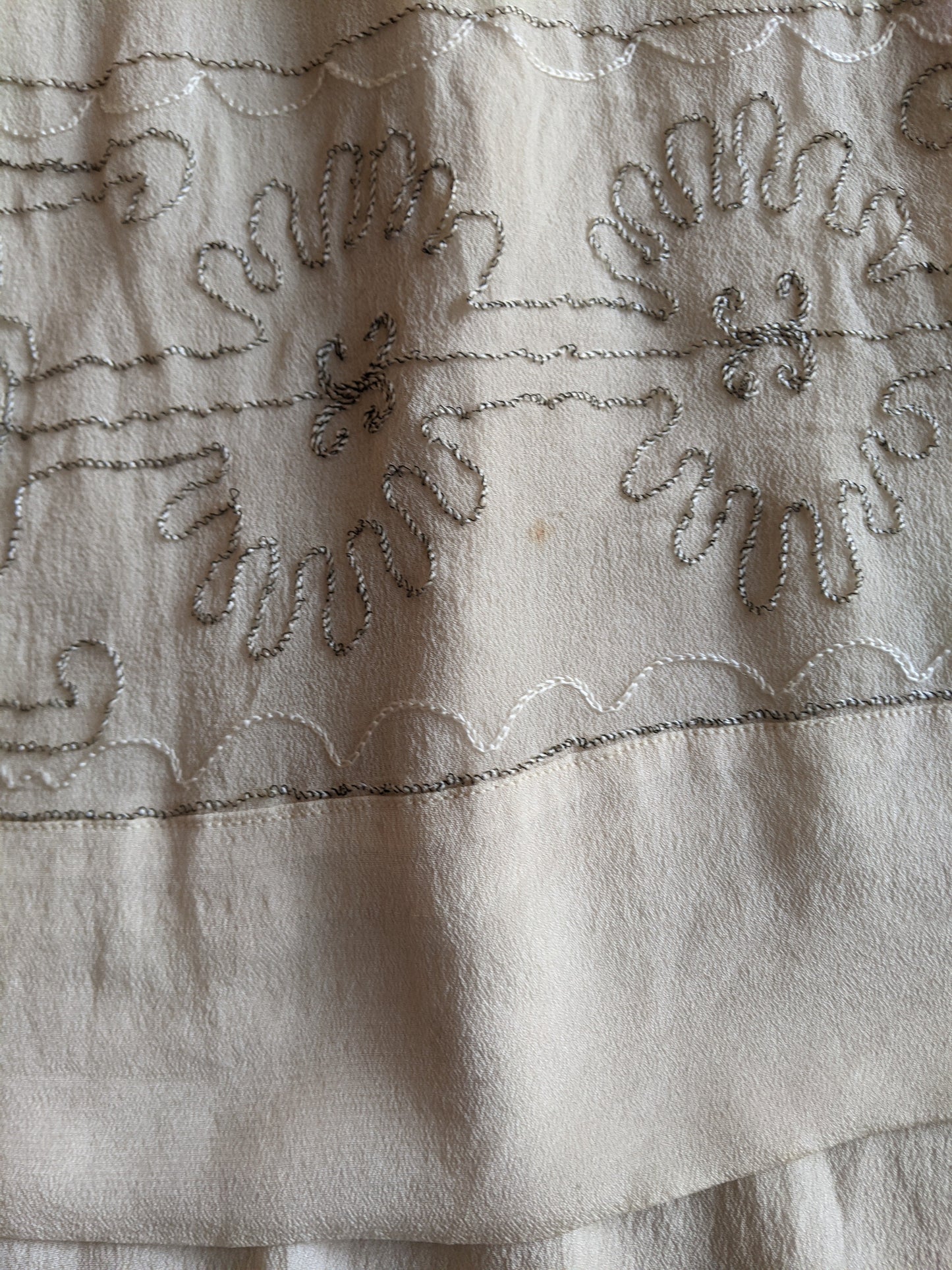 1920s Silk Chiffon Dress | Sz L
