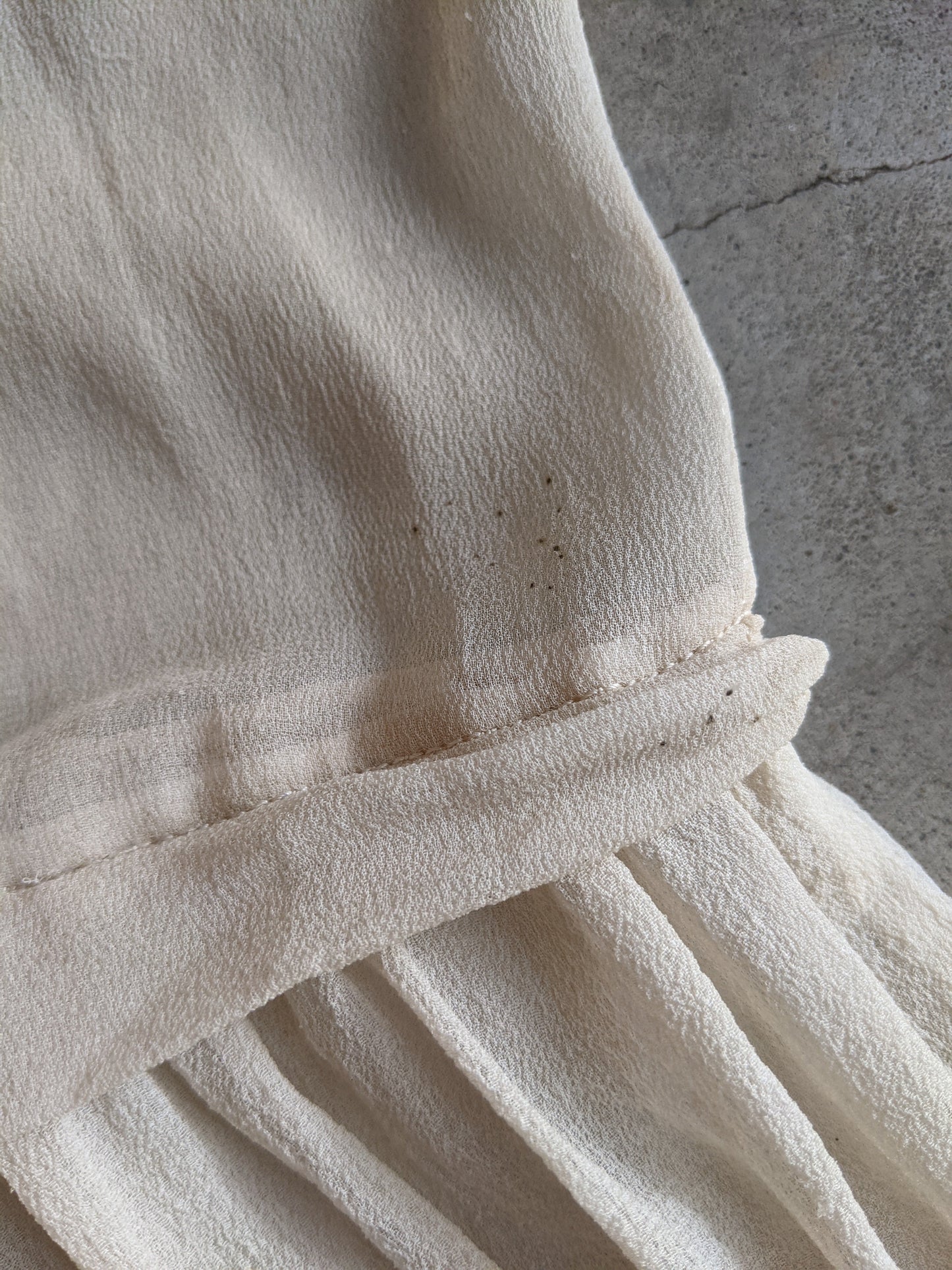 1920s Silk Chiffon Dress | Sz L