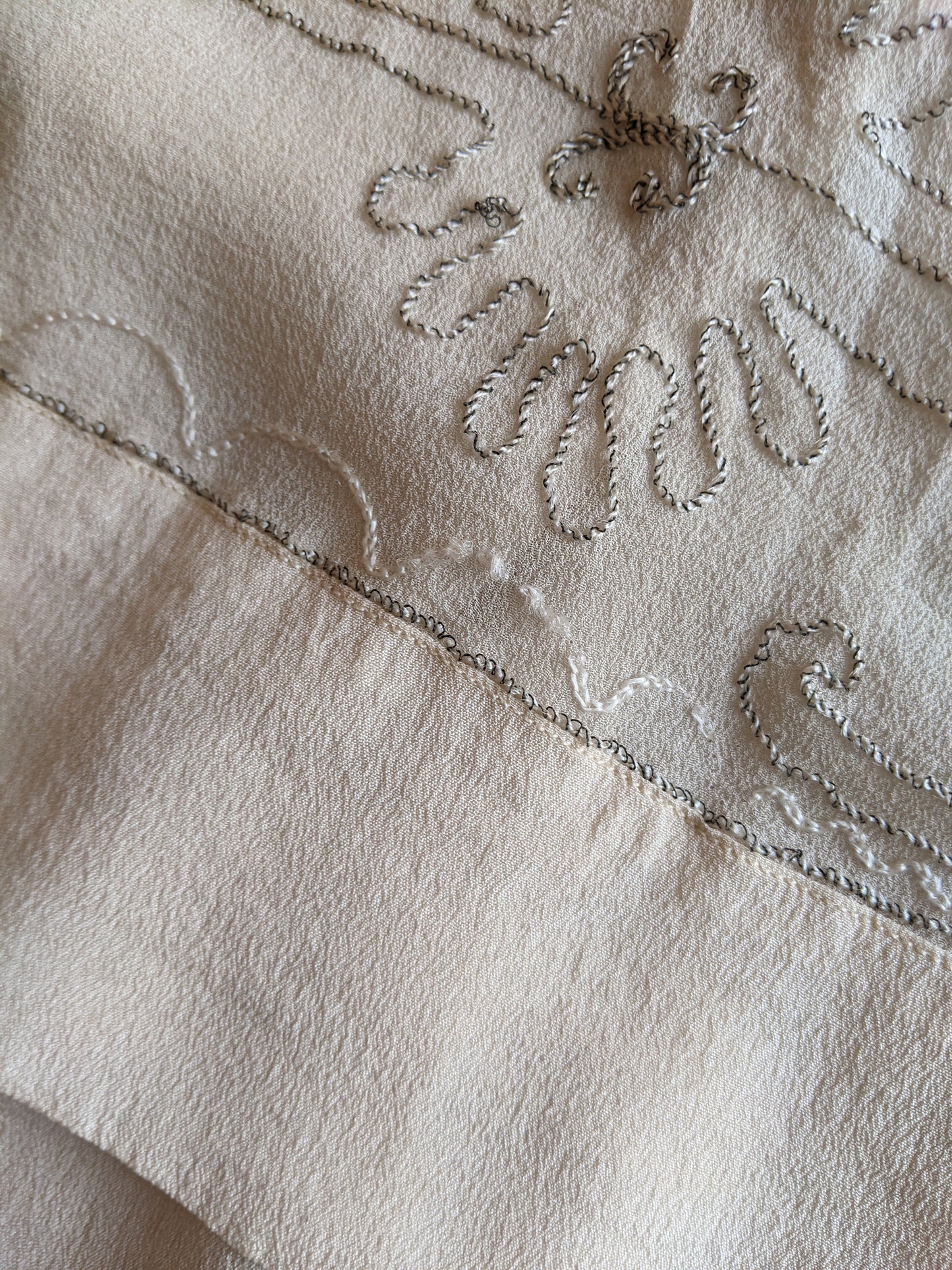 1920s Silk Chiffon Dress | Sz L