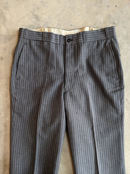 RESERVED | 2 Pair 1920s-1930s Striped Wool Trousers