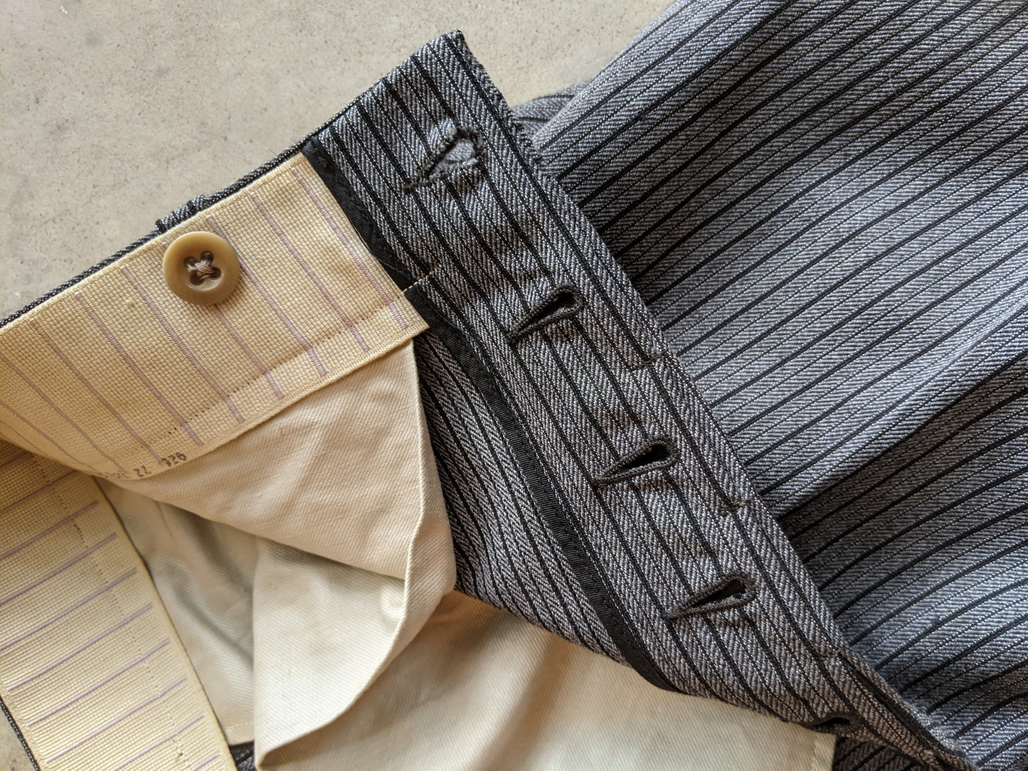 RESERVED | 2 Pair 1920s-1930s Striped Wool Trousers