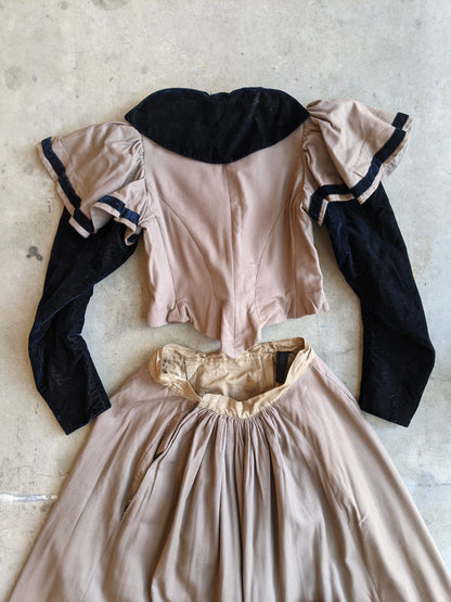 1890s Dusty Rose Dress