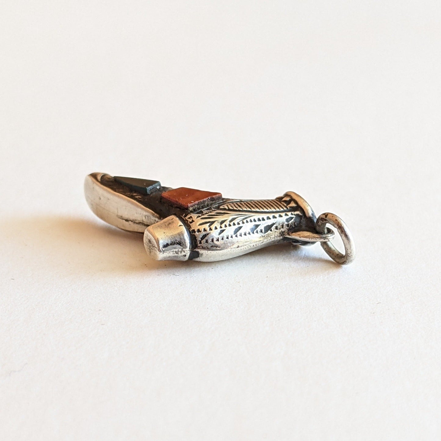 19th C. Scottish Agate Boot Charm
