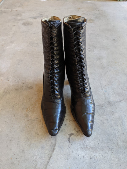1910s-1920s Lace Up Boots | 7.5-8 US
