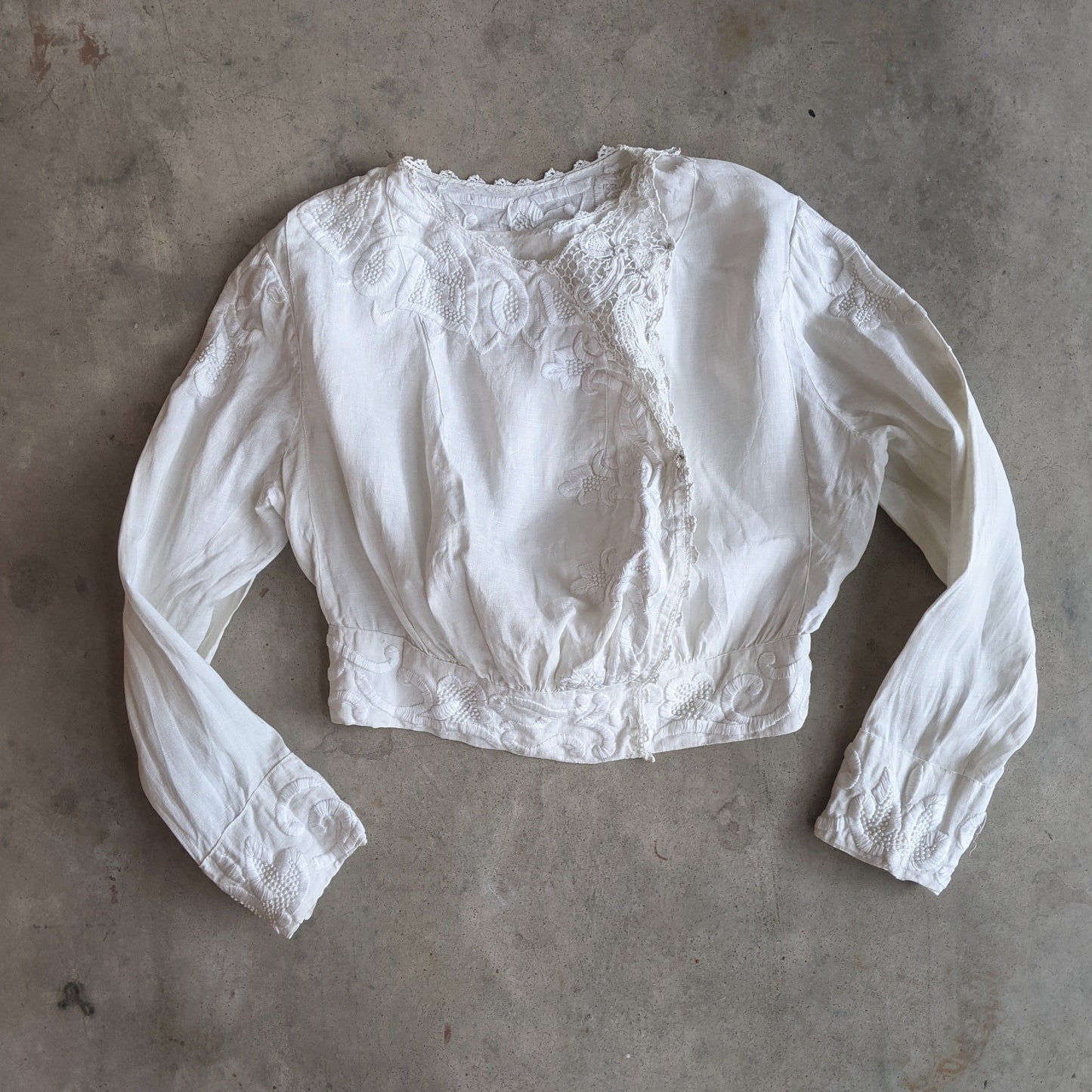 1900s-1910 White Linen Blouse