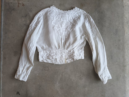 1900s-1910 White Linen Blouse