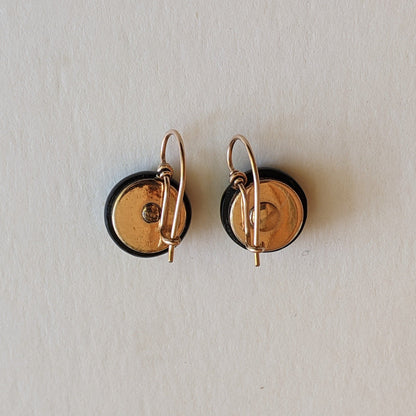 1889 French Jet "Crepe" Earrings