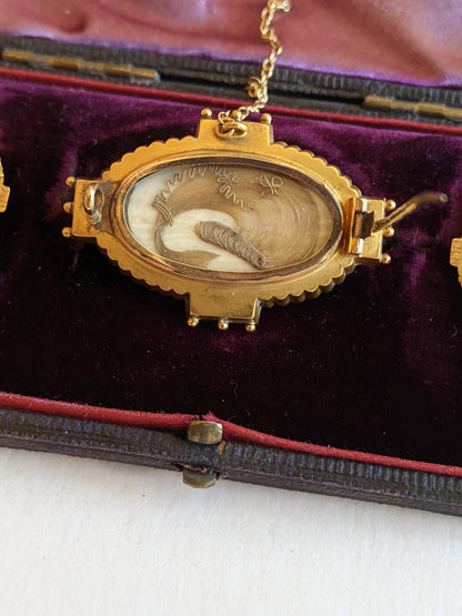 1870s-1880s 14k Gold Demi Parure