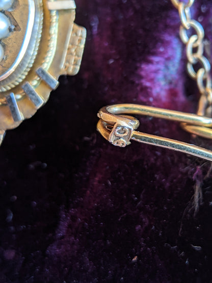 1870s-1880s 14k Gold Demi Parure